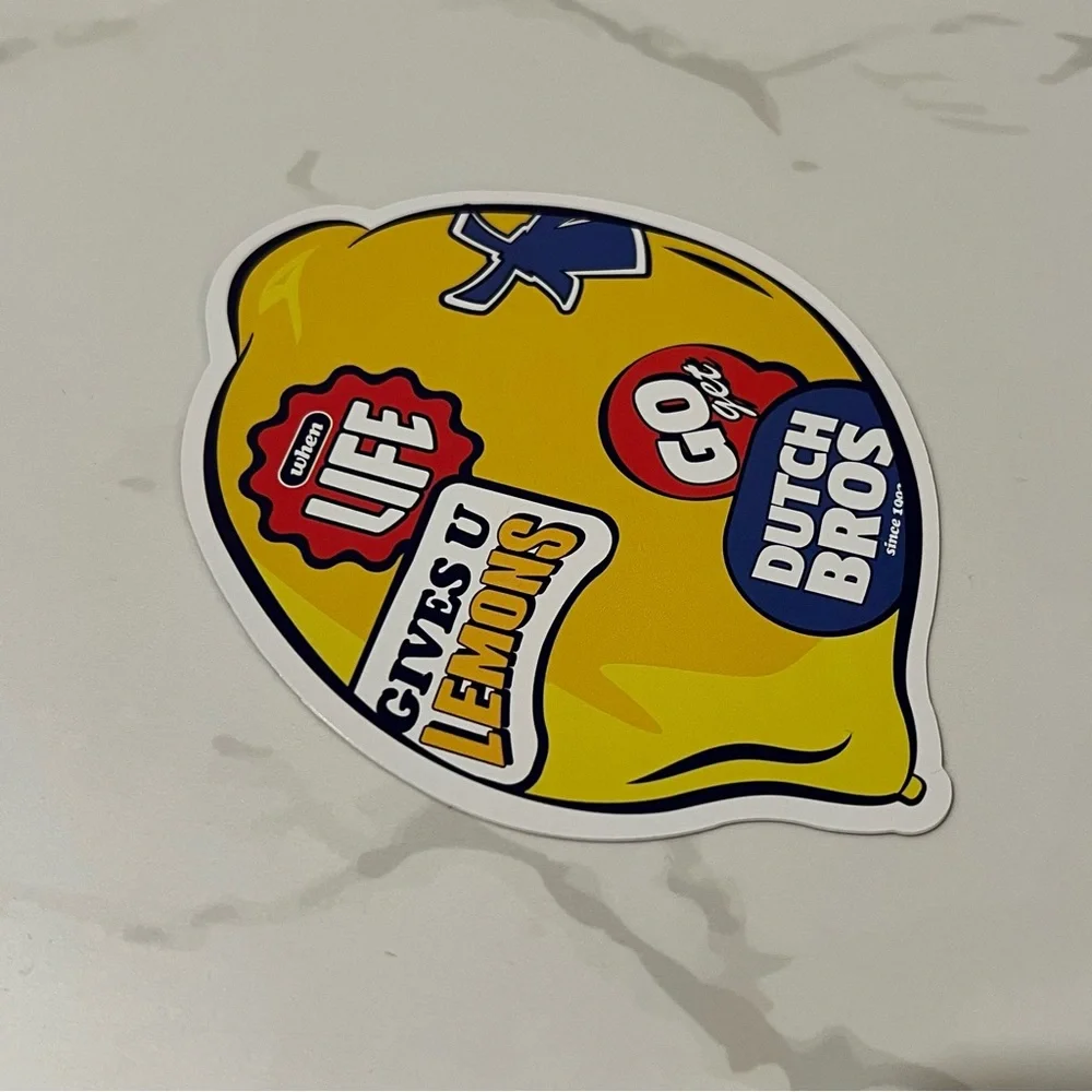 Dutch Bros Lemon Sticker - Picture 2 of 4